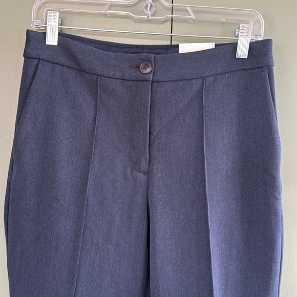 NWT Express High Waist High Rise Straight Ankle Pant Heather Navy Blue Sz 6 - Picture 4 of 7
